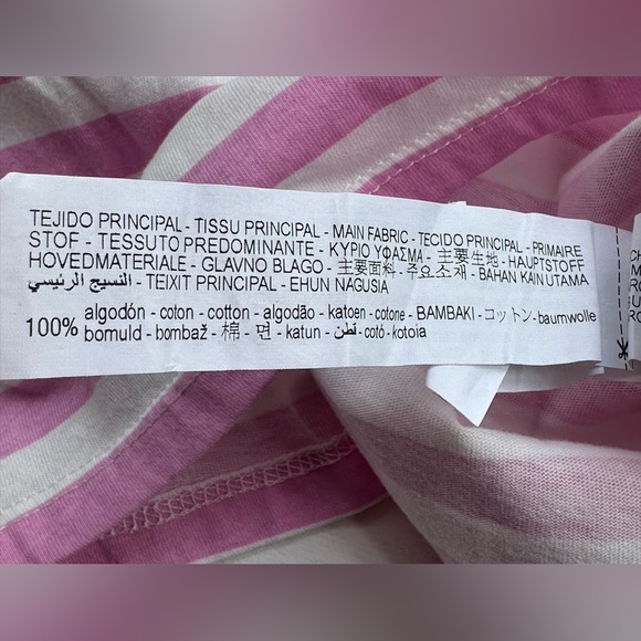 Zara Kids Pink and White Striped Short Sleeve T-Shirt size 6-9 Months NWT - Picture 3 of 5